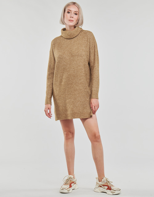 Vila - VICILIA ROLLNECK L/S KNIT TUNIC/SU - Camel