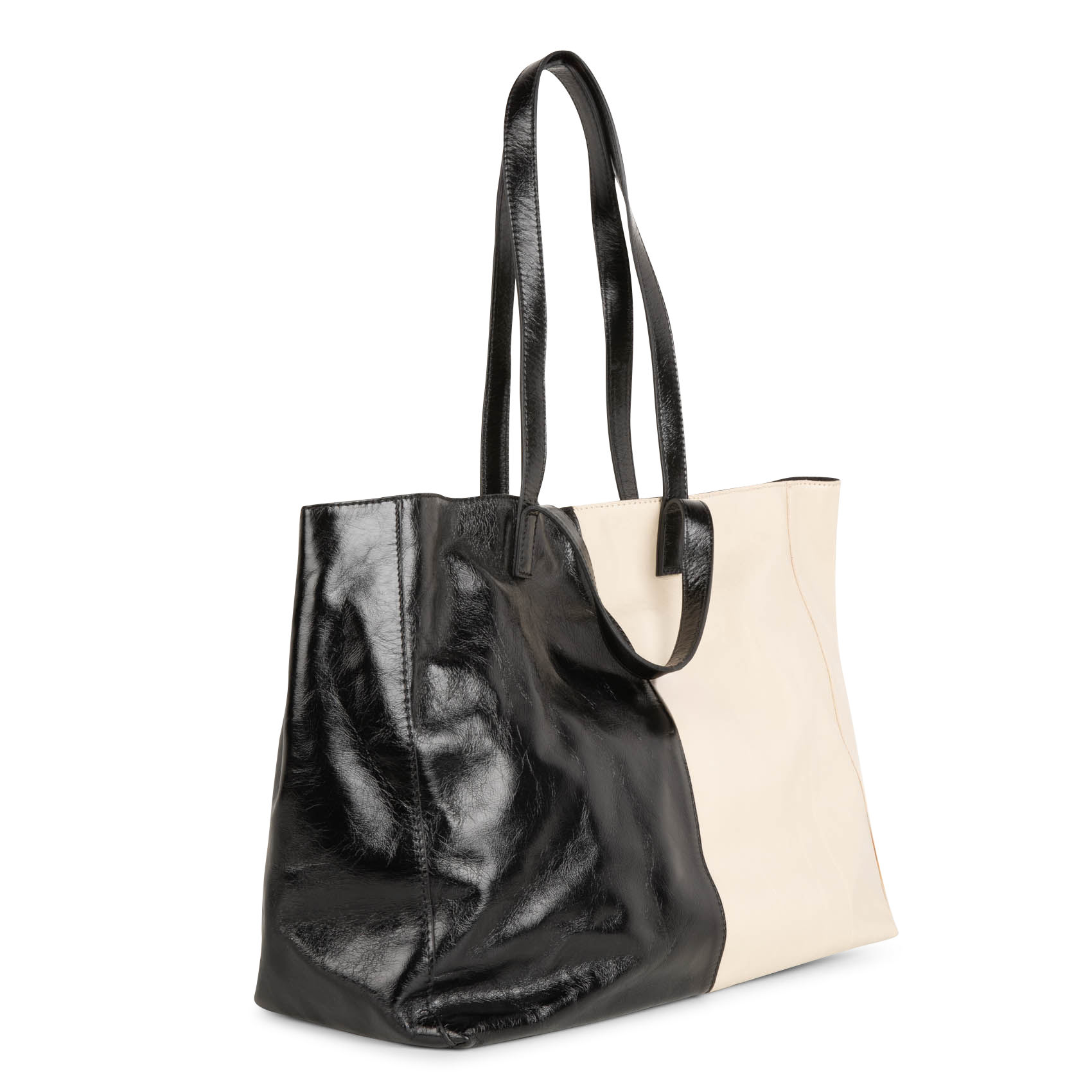 ELMA - Sac cabas bicolor en cuir | Multicolore