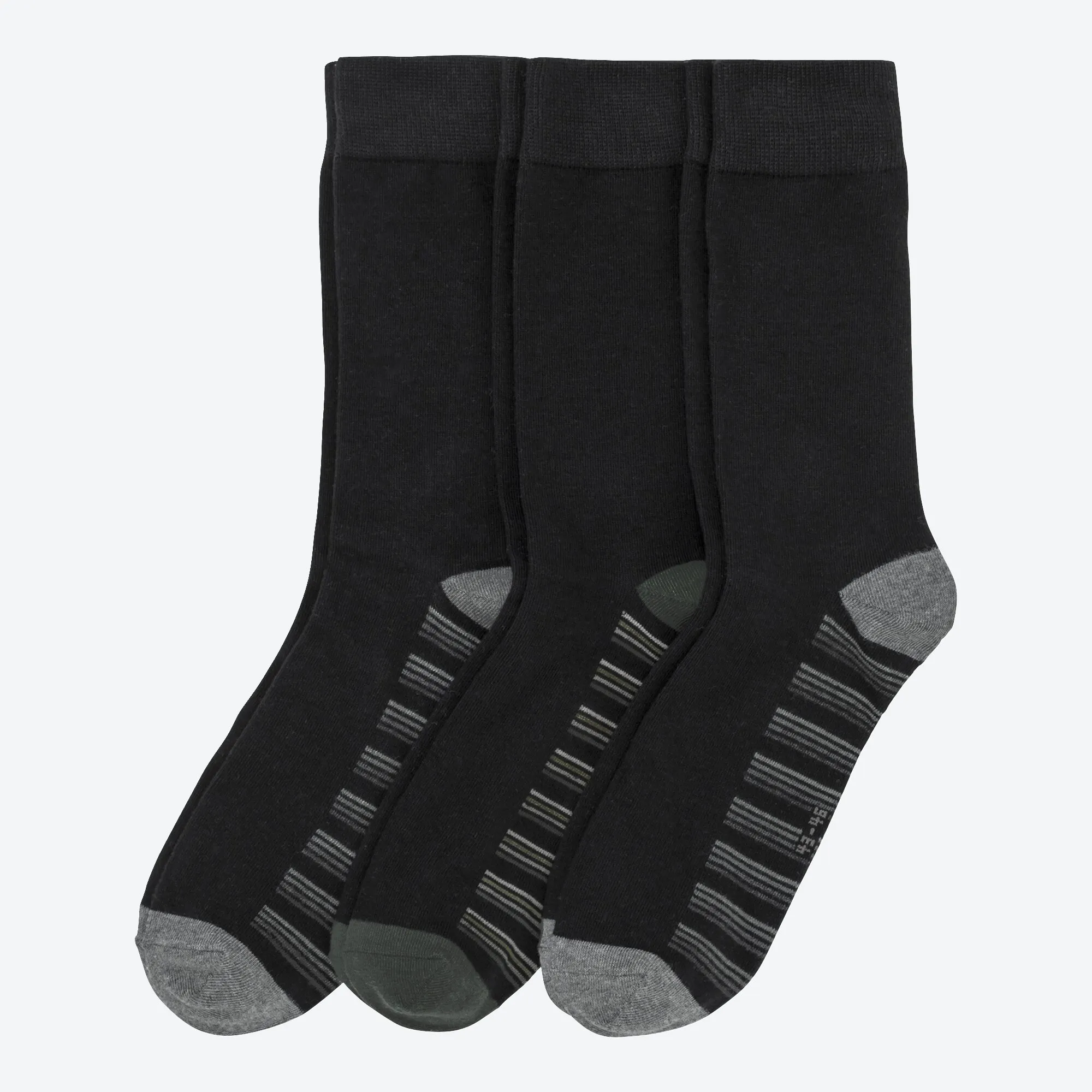 Herren-Socken mit Streifendesign, 3er-Pack