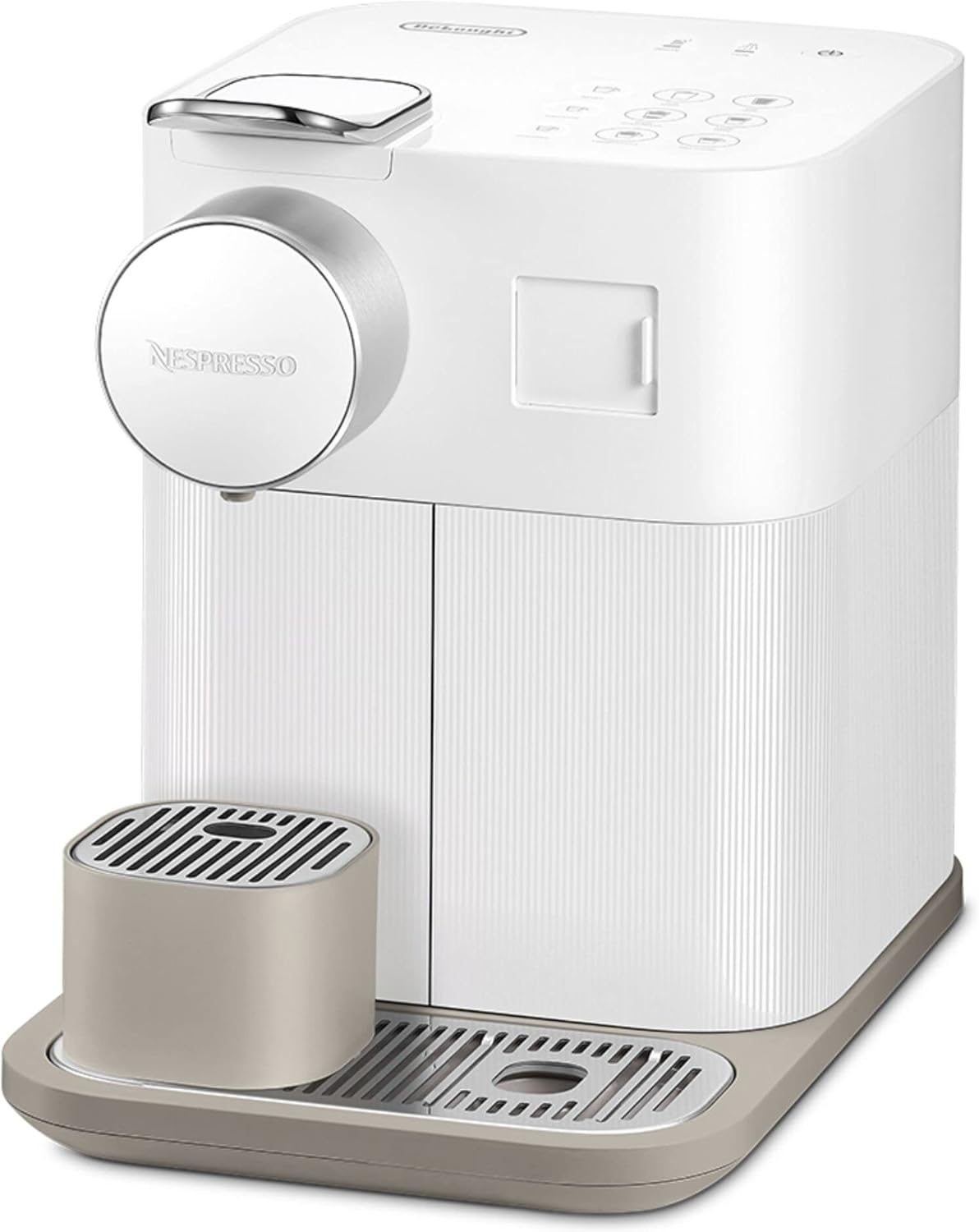 Nespresso De'Longhi Machine à café Gran Lattissima EN640.W avec système de lait automatique, pression 19 bar, 1400 W, Blanc