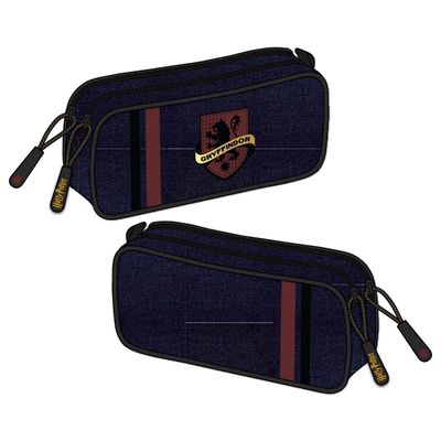 Trousse rectangulaire Harry Potter Gryffondor - 2 compartiments - marine - Kid'Abord