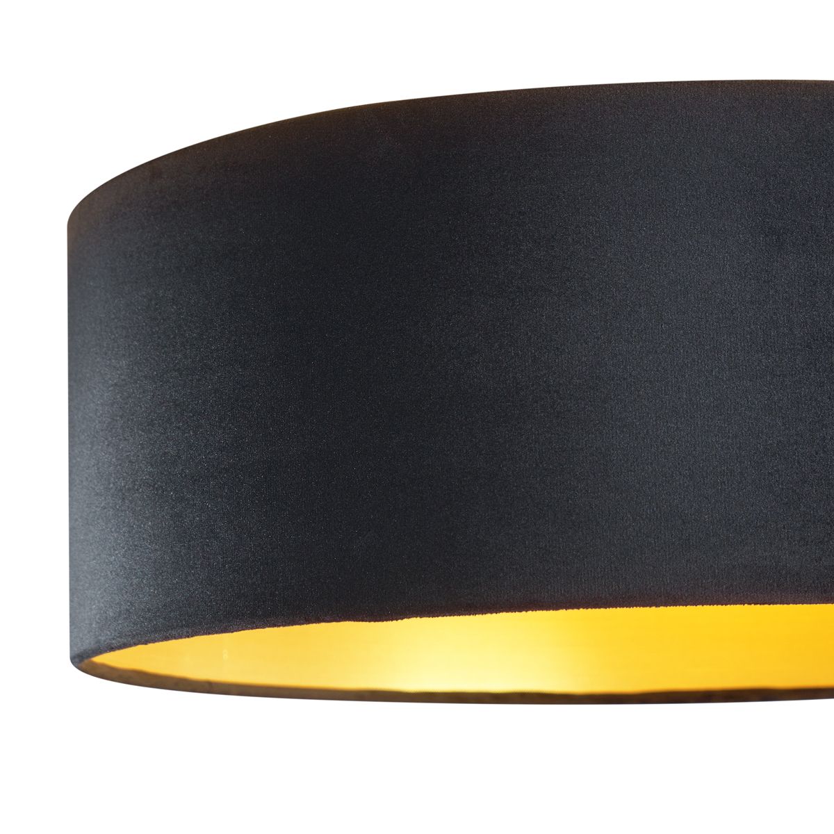 Moderne plafondlamp zwart velours 40cm incl. LED 3-staps dimbaar - Sue