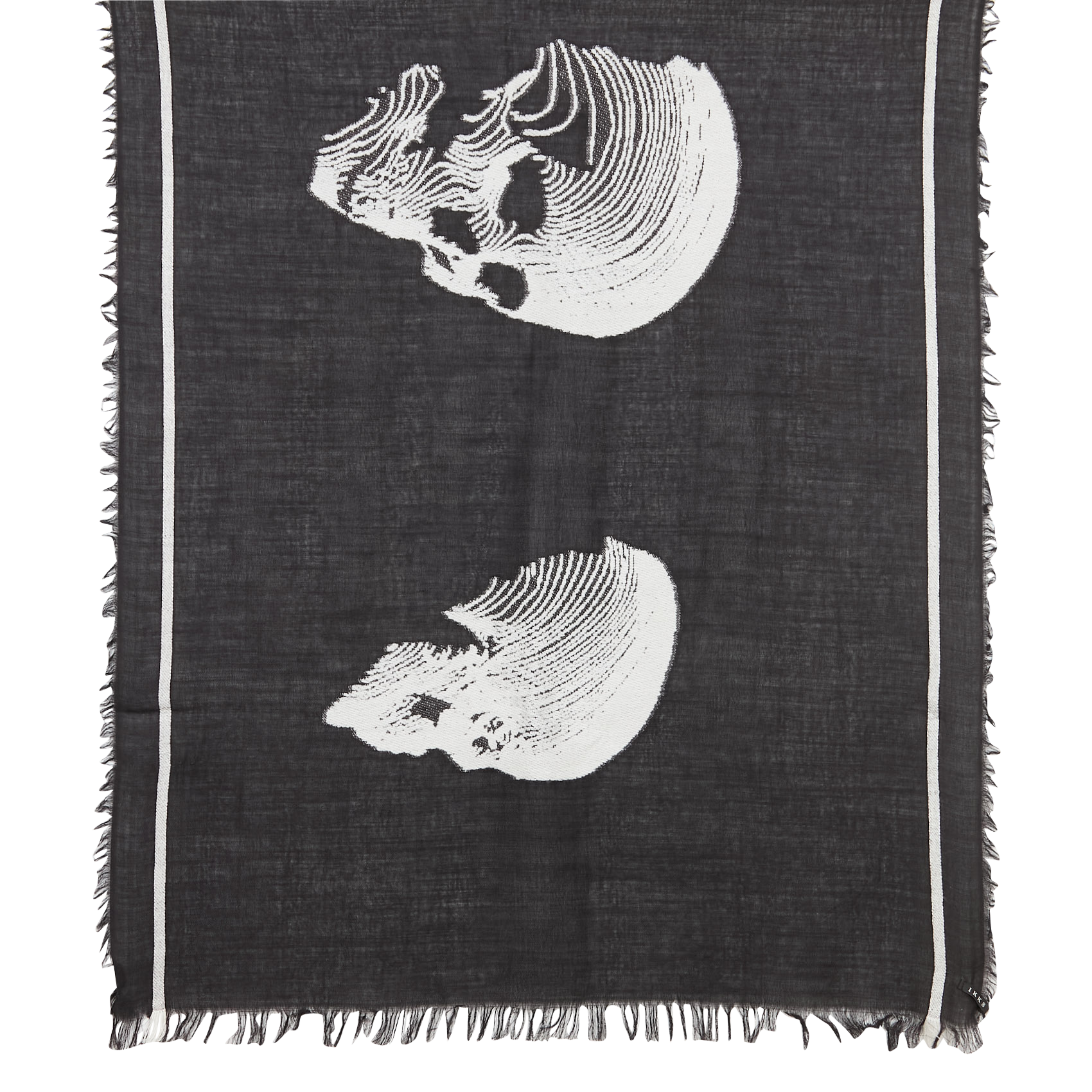 Echarpe en laine mélnagée | Noir