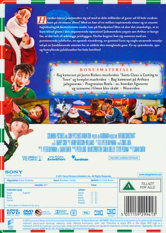 Arthurs Julegaveræs / Arthurs Christmas - DVD