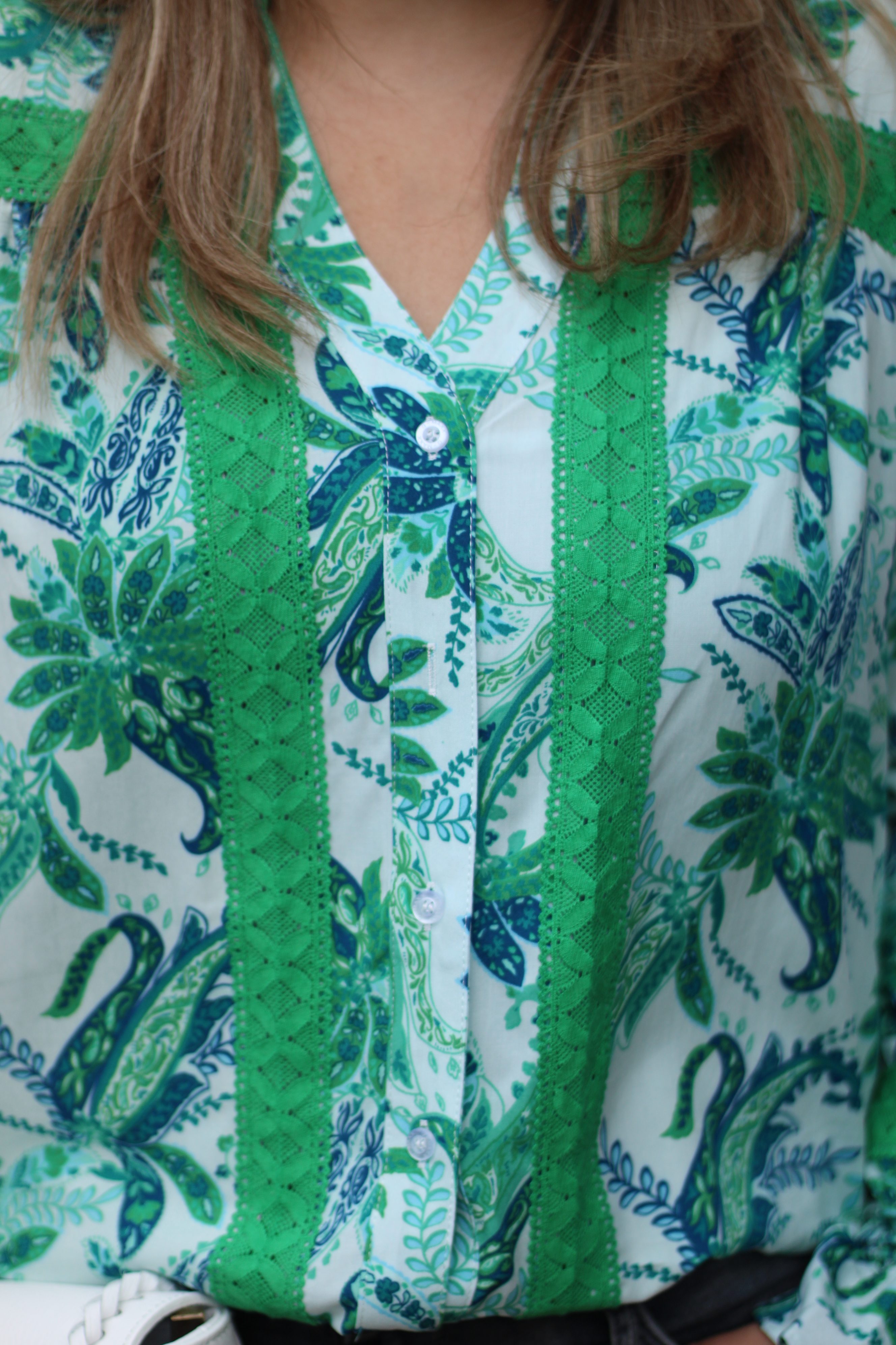 G-maxx - Nynke Blouse - Zand/Appel Groen