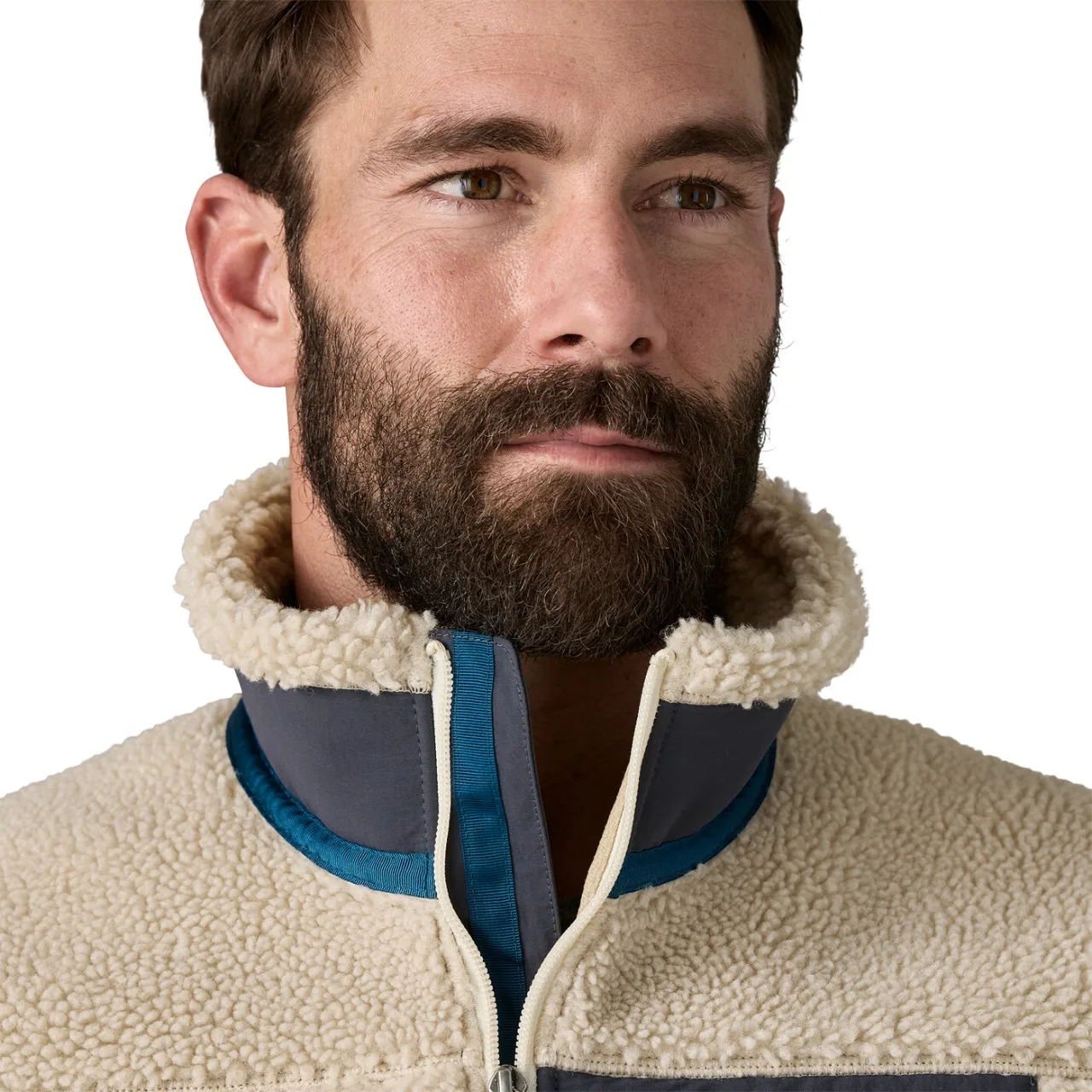 Patagonia Men's Classic Retro-X Vest Natural W/smolder Blue