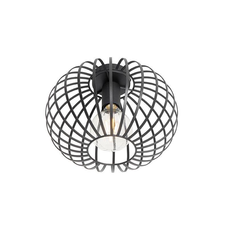 Smart plafondlamp zwart 30 cm incl. Wifi G95 - Johanna