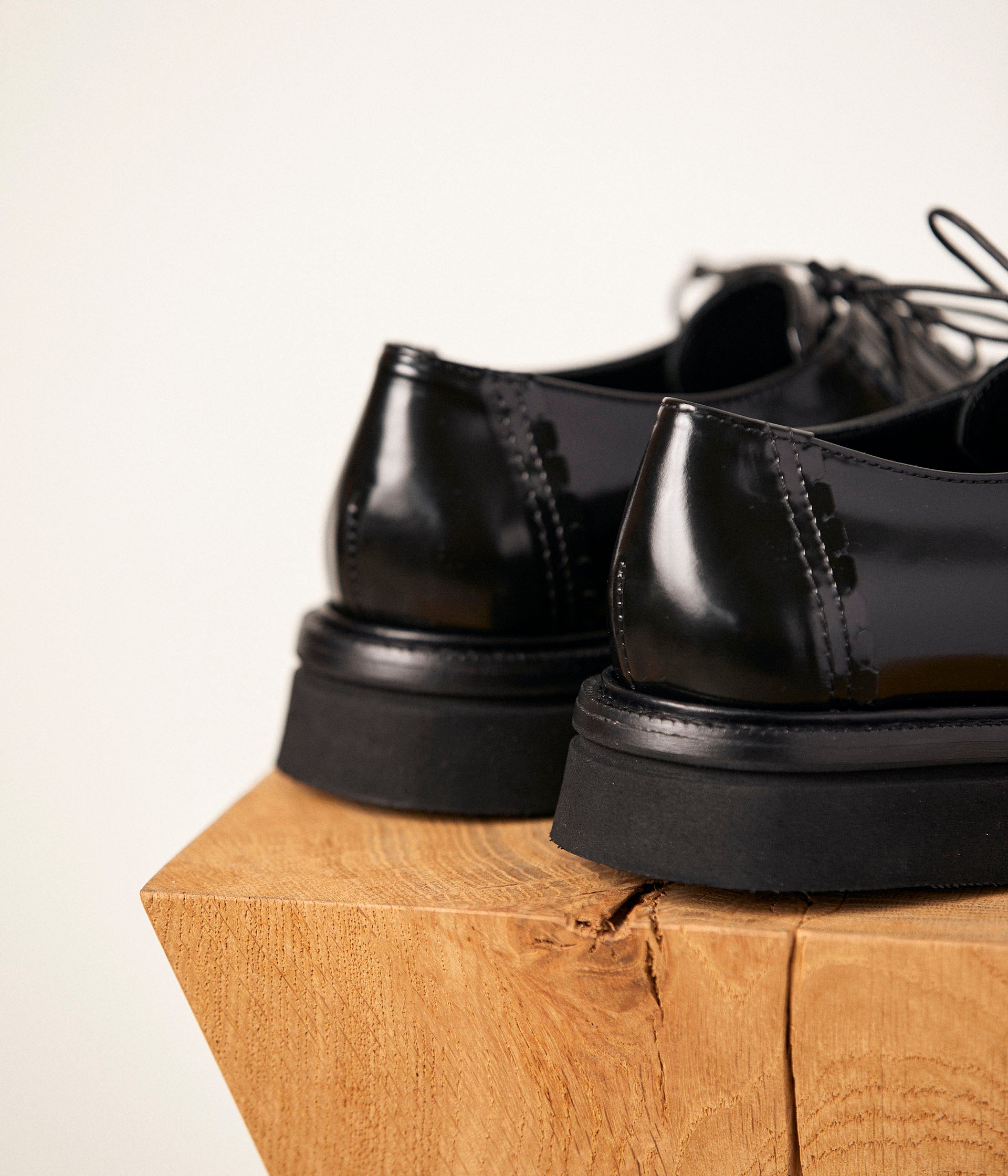 Derbies cuir noir Abelia