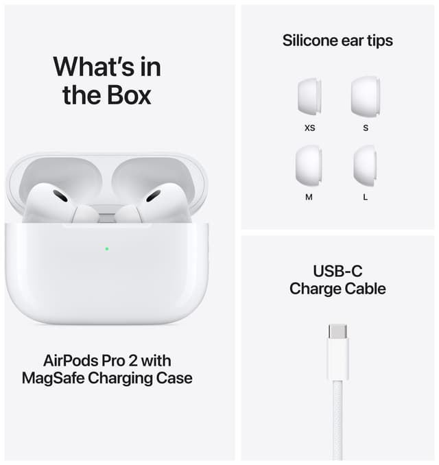 Apple AirPods Pro 2 (2023) true wireless høretelefoner (USB-C)