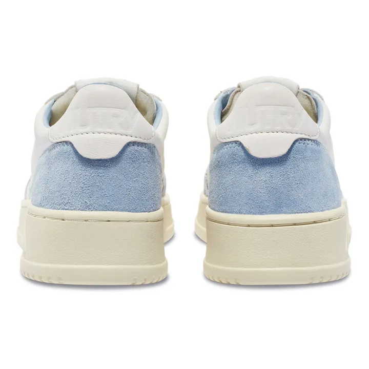Autry Baskets Medalist Low Cuir de Chèvre/Suede | Bleu ciel
