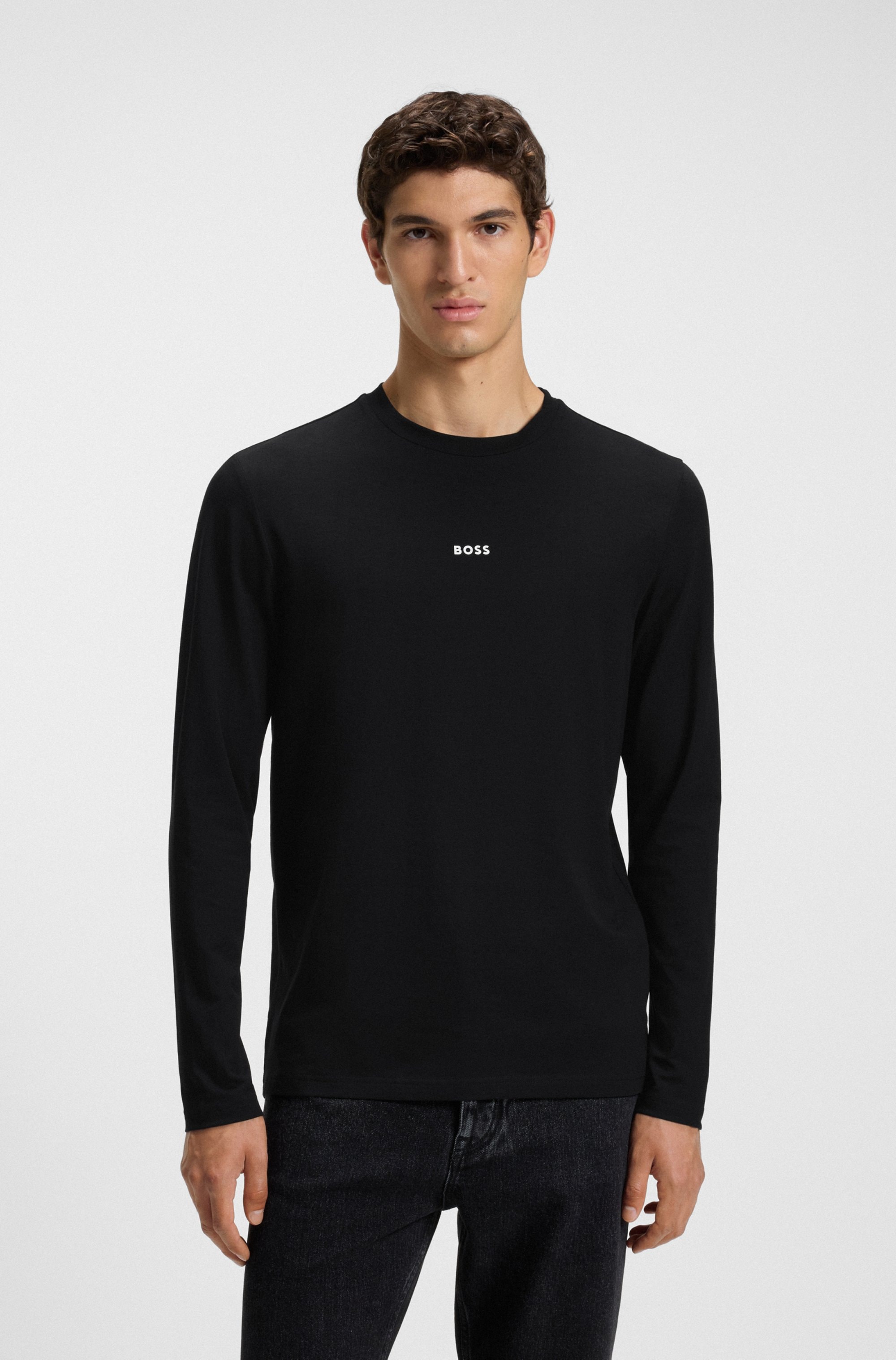 BOSS ORANGE Langarmshirt »TChark«, mit Logo-Schriftzug
