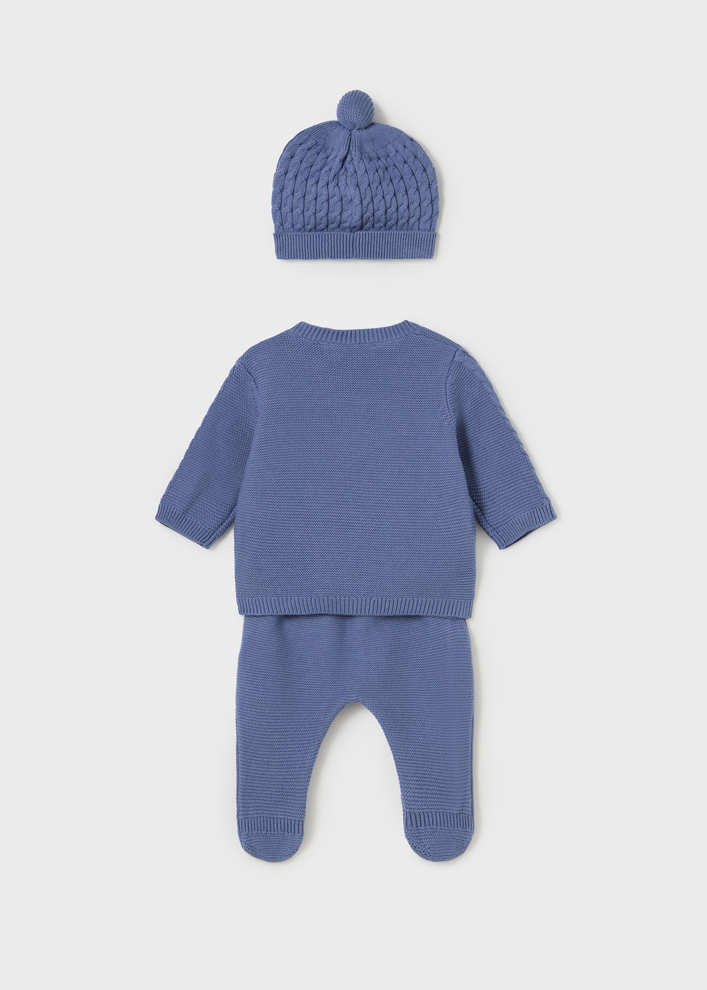 Conjunto de malha de algodão Better Cotton de 3 peças para recém-nascido