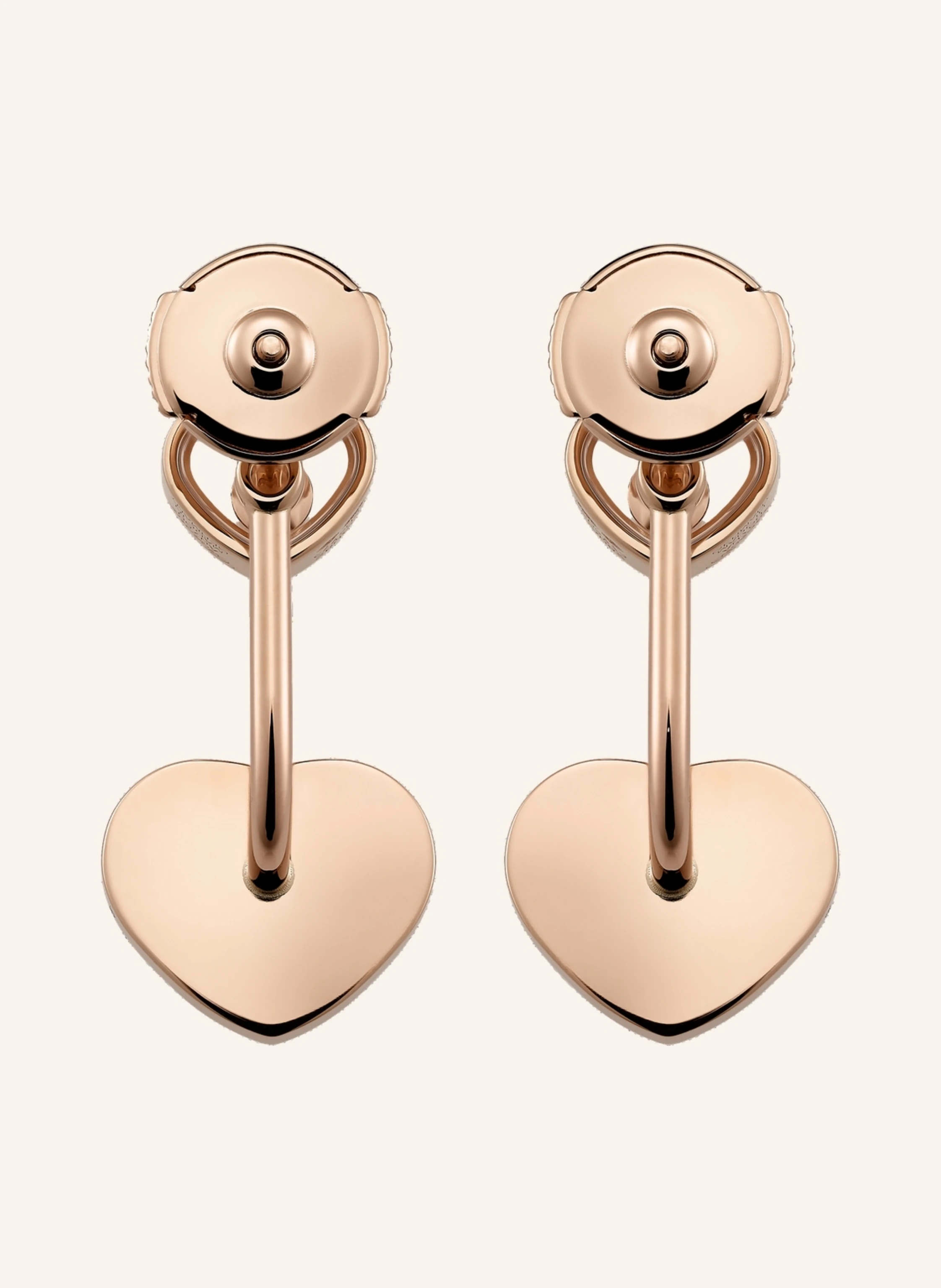 Chopard Ohrring HAPPY HEARTS Ohrringe aus 18 Karat Roségold, Diamanten und Perlmutt