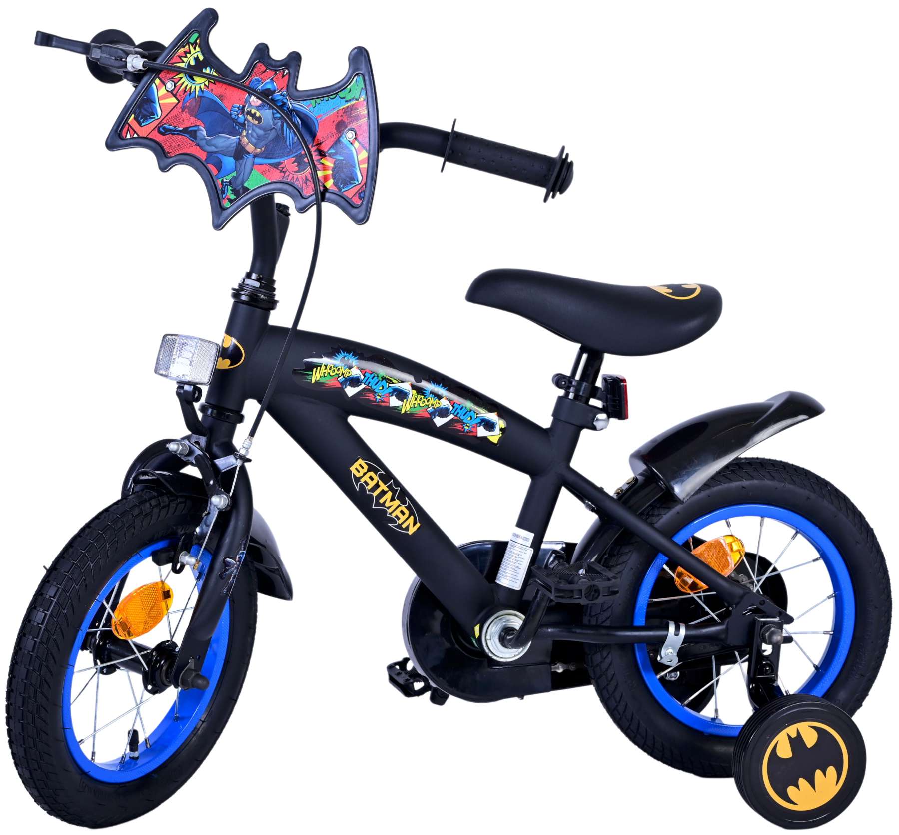 Kinderfahrrad Batman für Jungen 12 Zoll Kinderrad in Schwarz Fahrrad