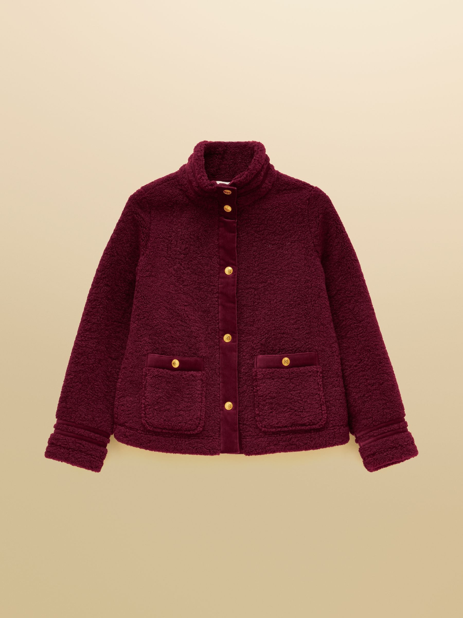 Bordeauxrood - Joules Fleur Fleece Jacket