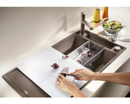 Blanco AXIA III 5 S spoelbak, 915 x 510 mm, vulkanisch grijs, zonder multifunctionele kom, 527222