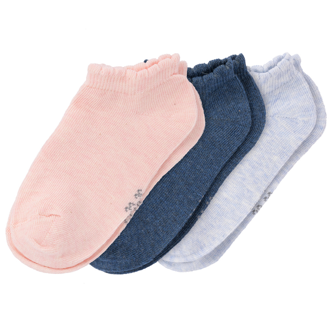 Topolino 3 Paar Mädchen Sneaker-Socken im Set rosa / dunkelblau / hellblau