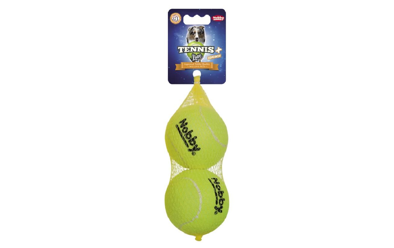 Hunde-Spielzeug Tennisball, GelbBälle für Hunde, 2-er Set – L
