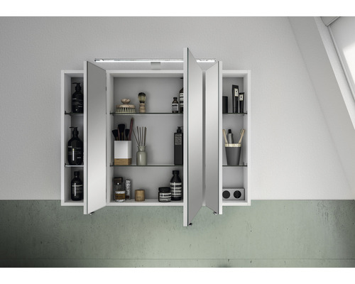 Spiegelkast serie 6005 Sprint 98 x 17 x 70,3 cm wit 3-deurs LED IP 20
