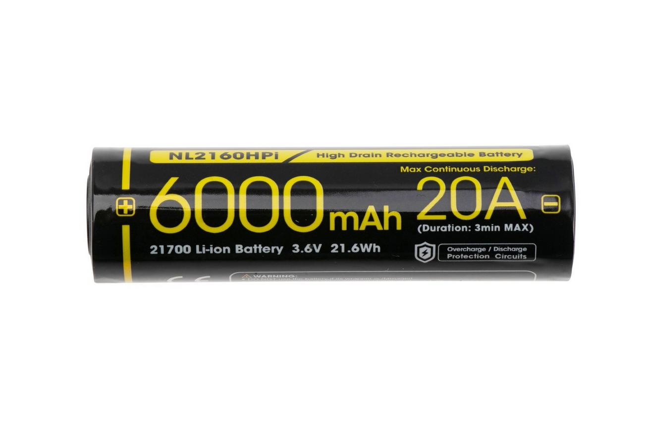 Nitecore NL2160HPi Dual Output, 21700 oplaadbare Li-ion accu, 6000 mAh