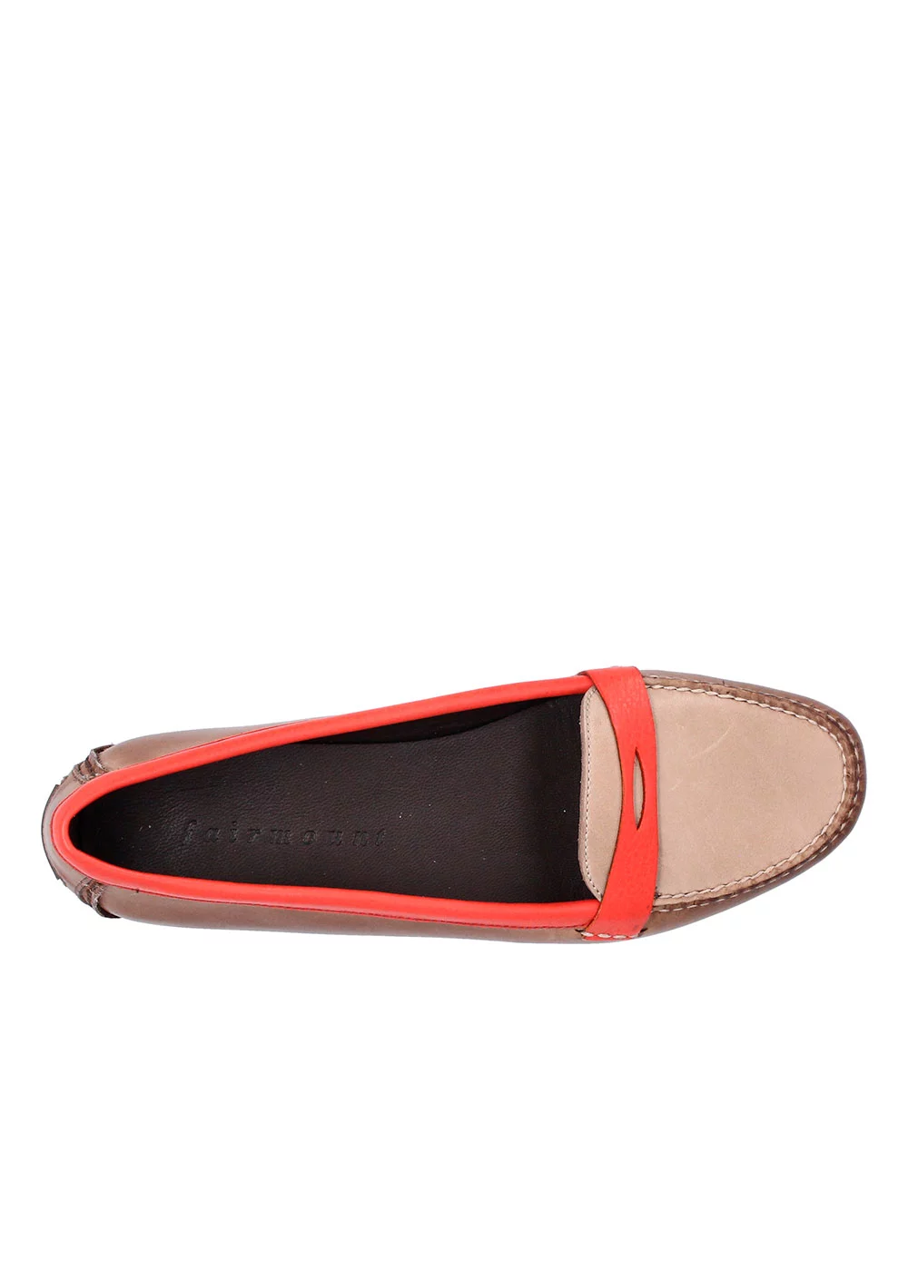 MOCASSIN ROUND MOC TRI CAMEL CORAIL