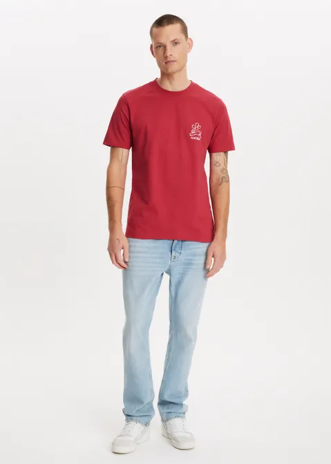 T-shirt met print art rood (ROO)