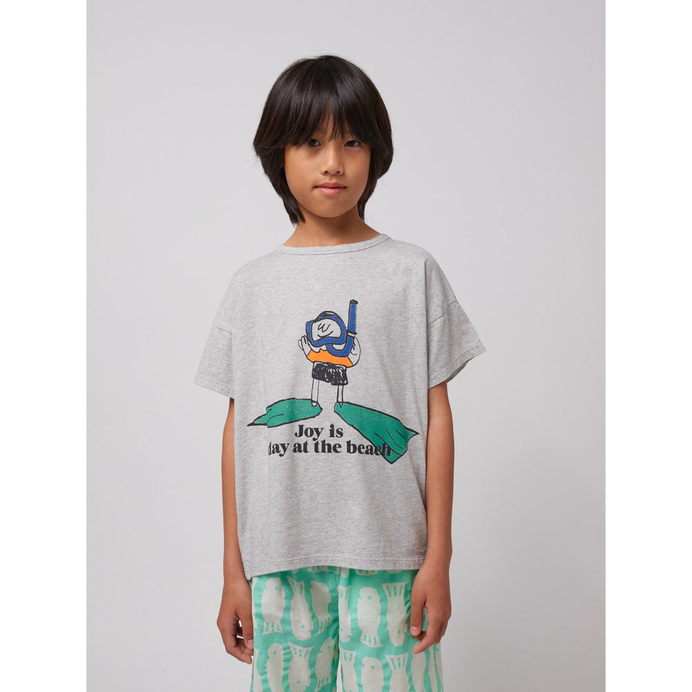 Køb Bobo Choses Heather Grey A Day At The Strand T-Shirt