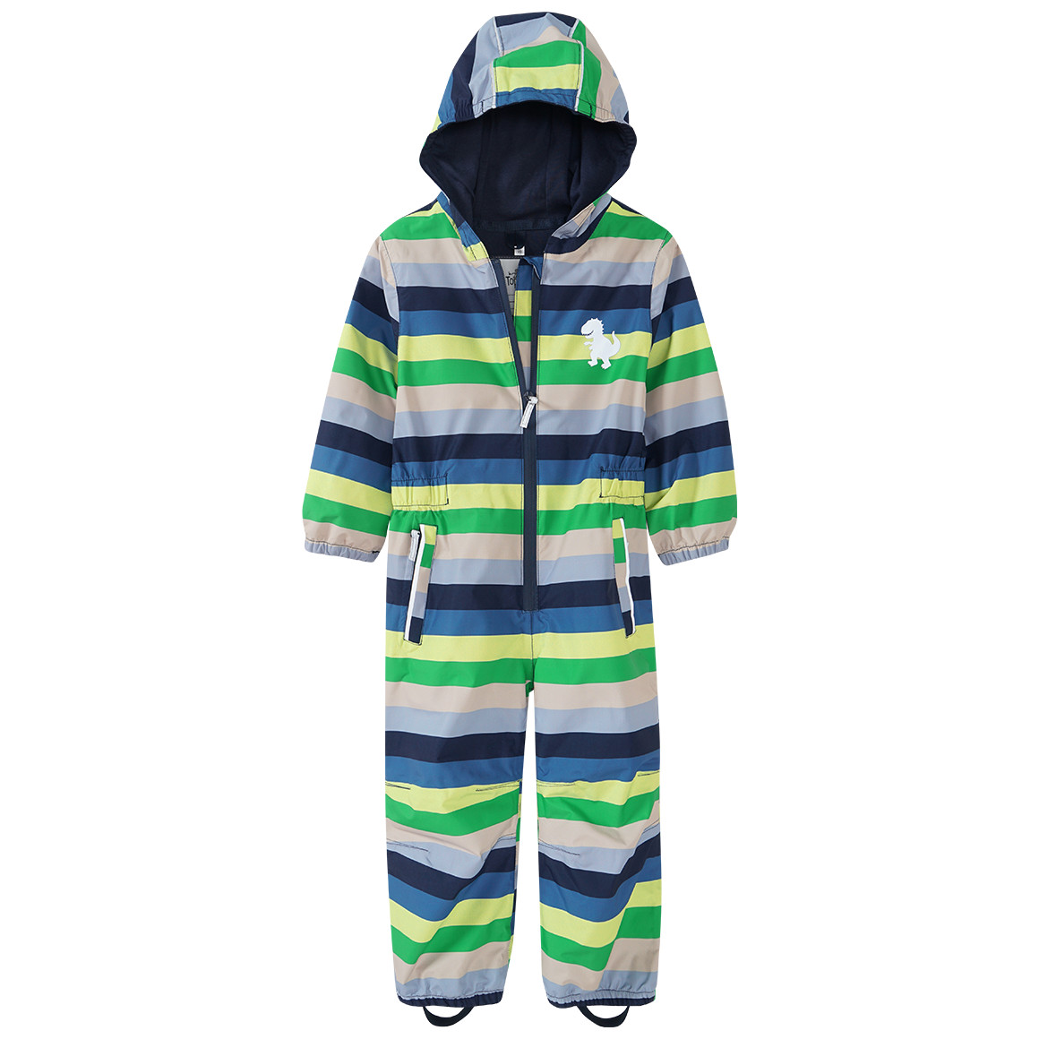 Topolino Kinder Regenoverall mit Streifen grün / blau
