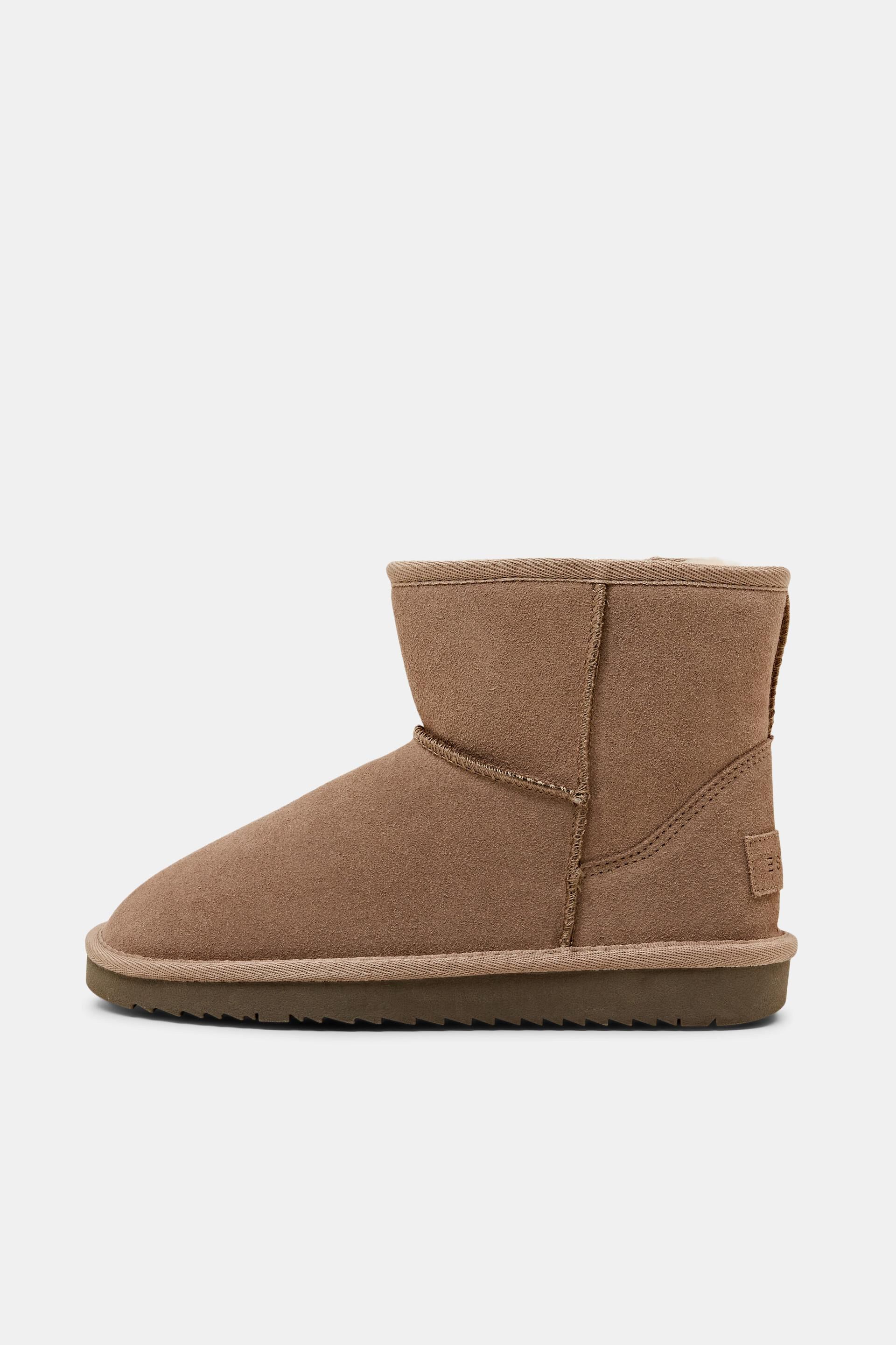 Bottines en daim doublées de fourrure synthétique