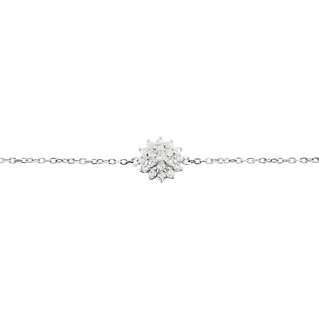Bracelet Argent Blanc Maximille Oxydes De Zirconium