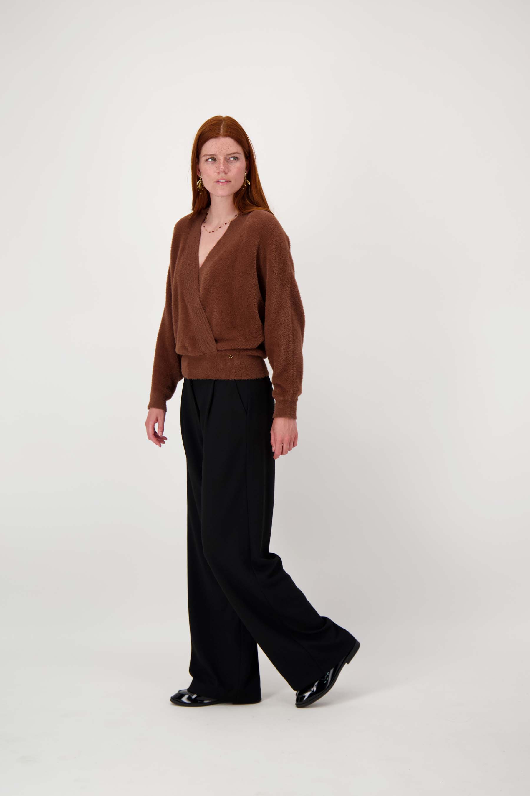 wikkel trui in fluffy garen