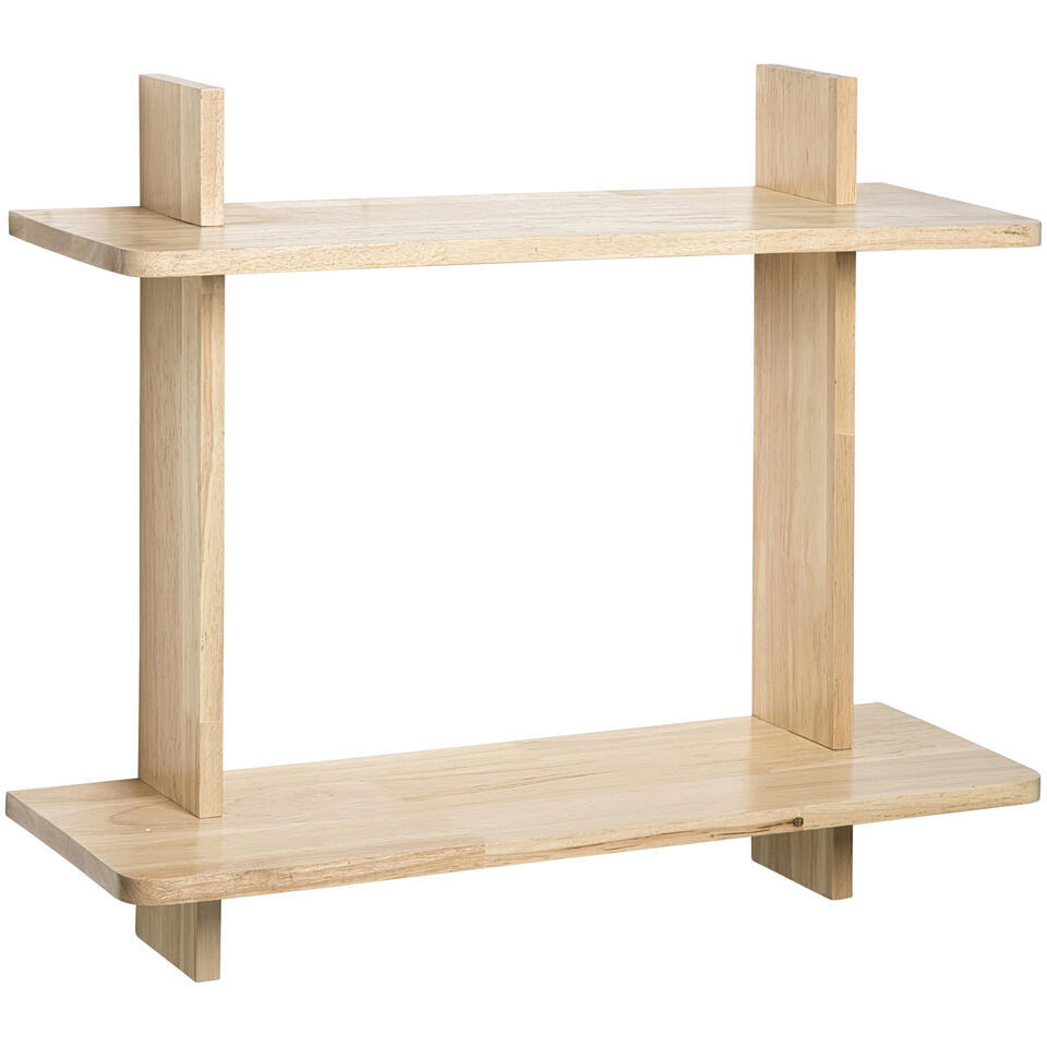 Wandrek Mick naturel rubberwood - 53x60x20 cm