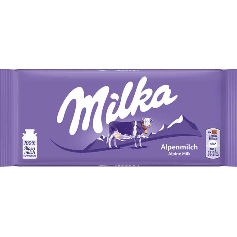 MILKA Tafelschokolade Alpenmilch 100g MHD:31.10.25