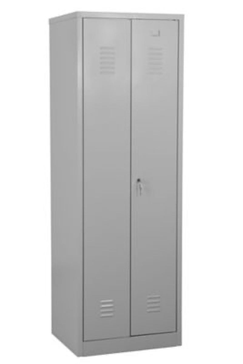 PROREGAL Metalen Locker Flamingo HxBxD 180 x 60 x 50 cm Cilinderslot Grijs