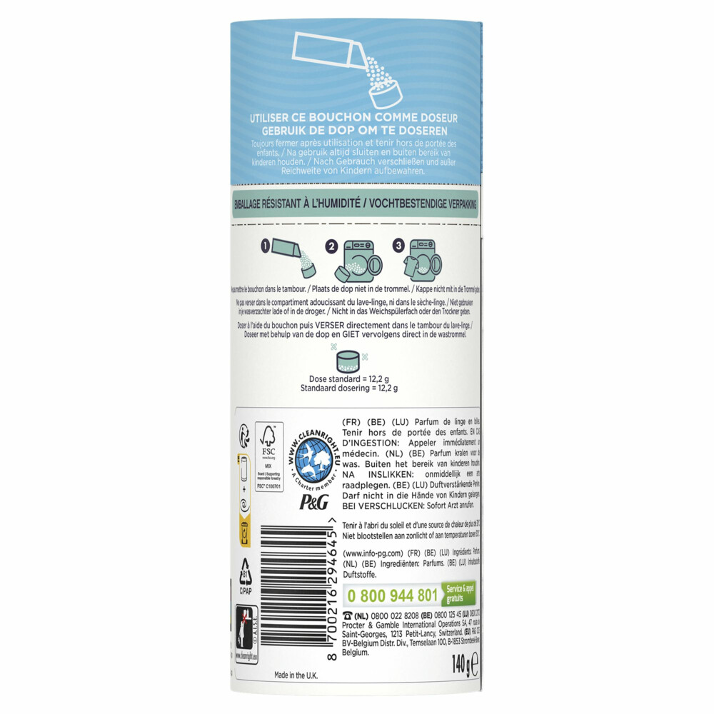 Lenor In-Wash Geurbooster Katoen Fris 11 wasbeurten140 gr