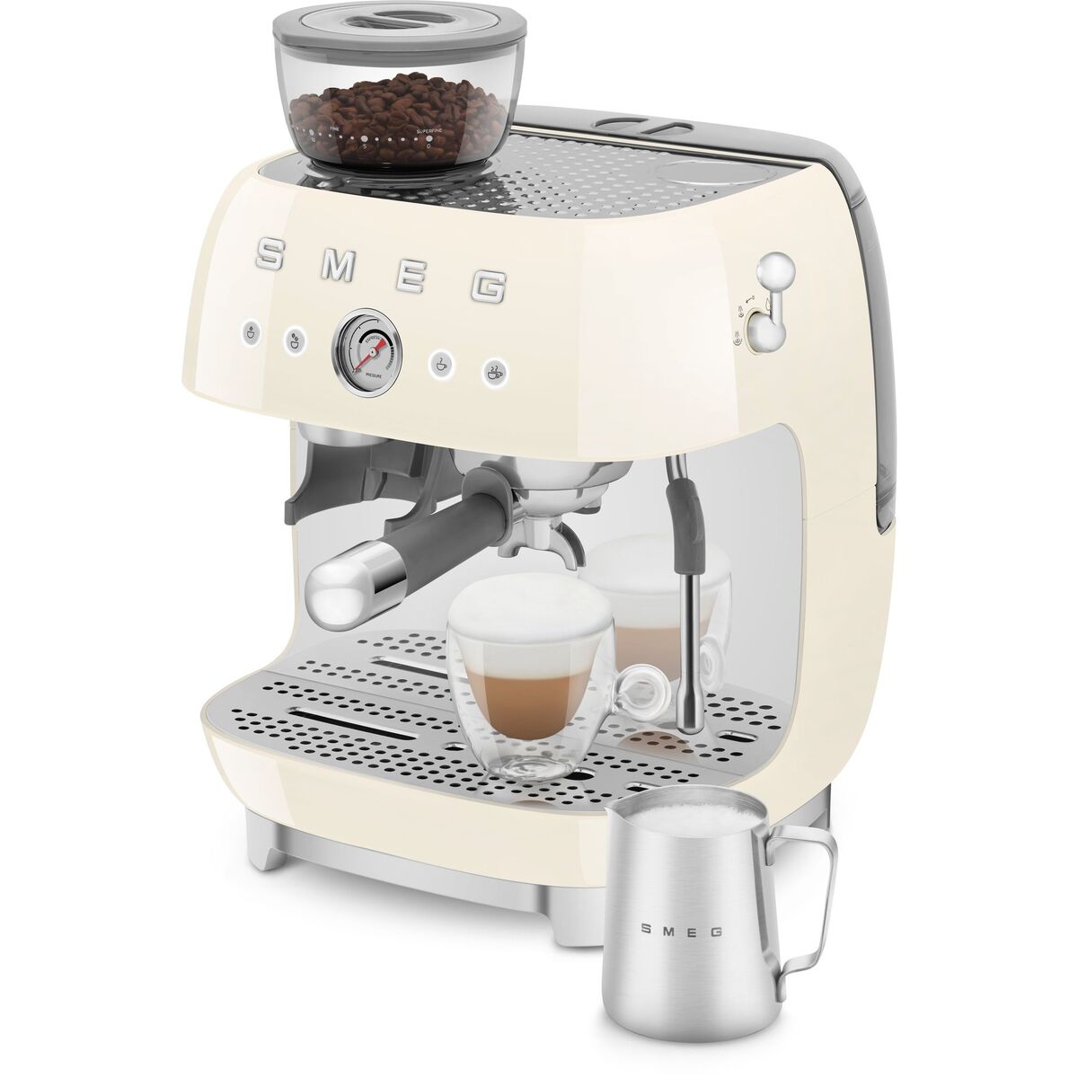 EGF03 Manuell espressomaskin, creme