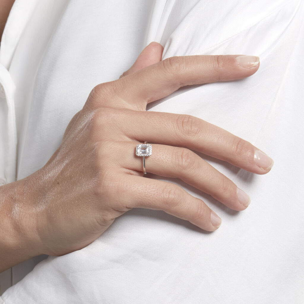 Bague Or Blanc Goulven Oxyde De Zirconium