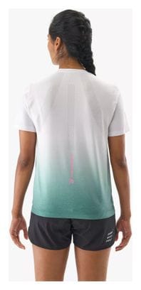Maillot manches courtes Compressport Performance Femme Blanc / Vert