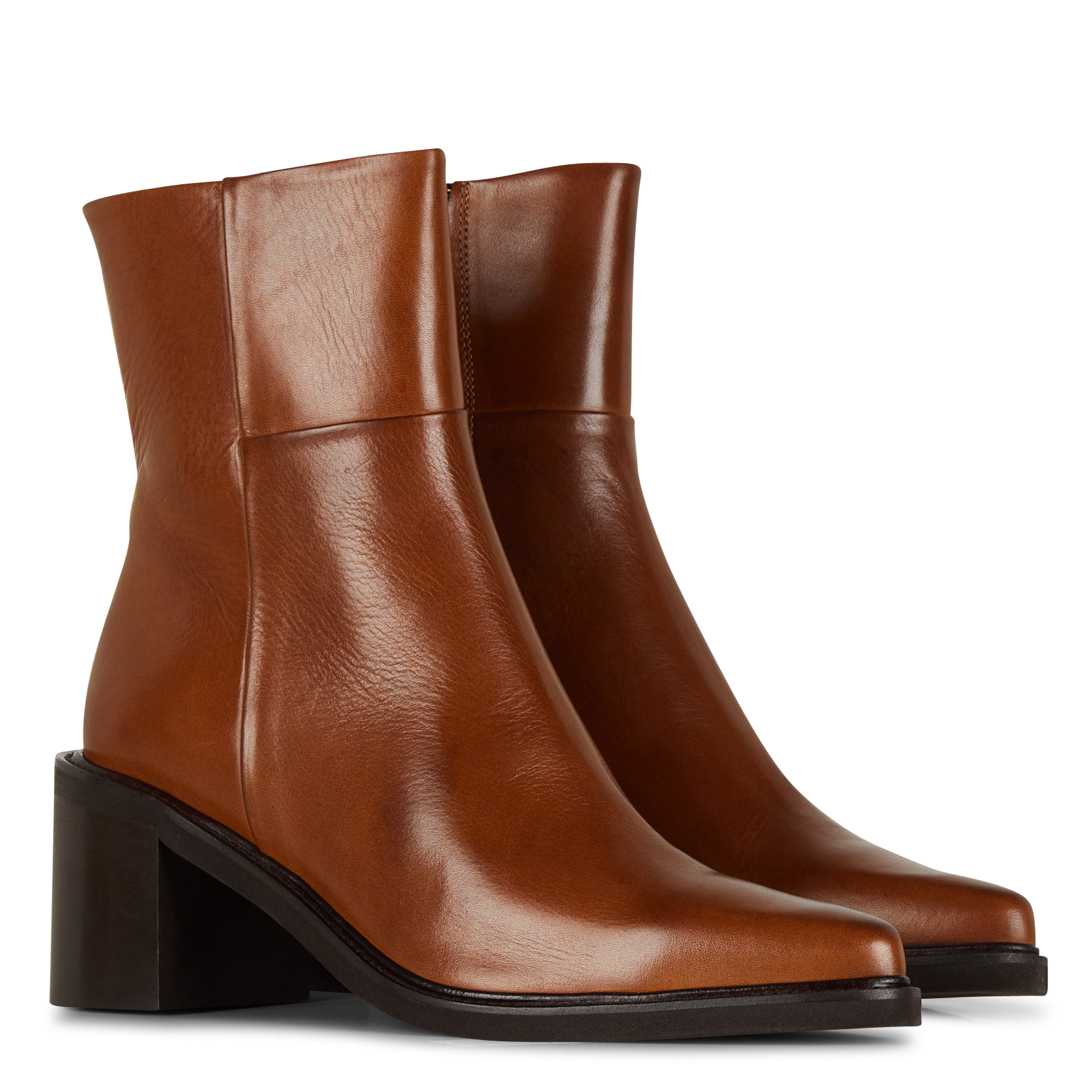 Bottines en cuir | Marron
