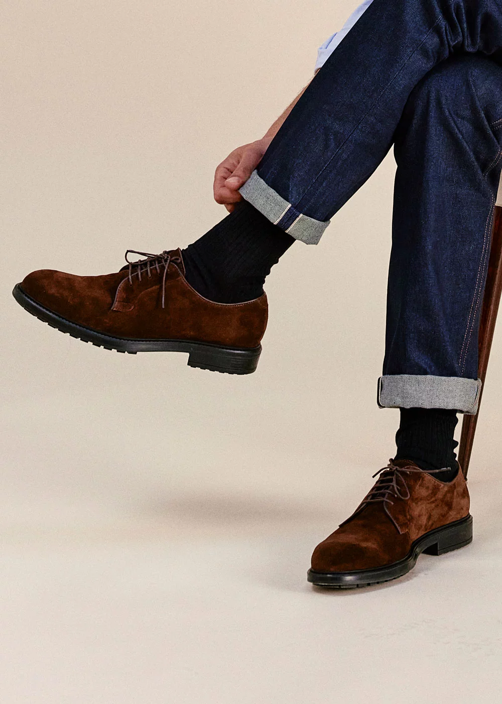 DERBY TRISTANO VELOURS MARRON