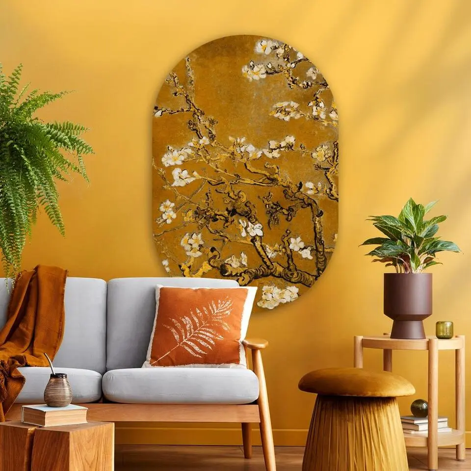 MuchoWow Wand decoratie 80x120cm Amandelbloesem Kunst Van