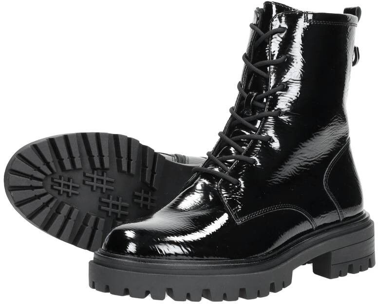 Tamaris Veterschoenen Hoog zwartlak