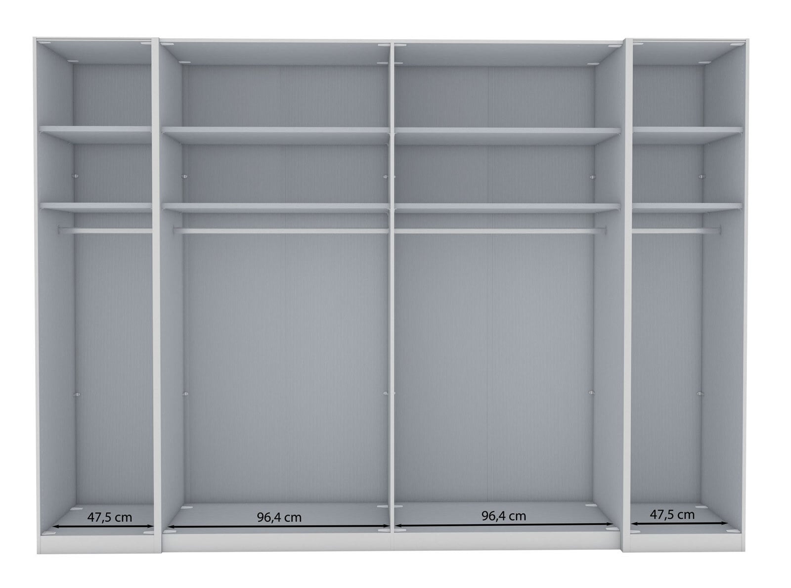 Kleiderschrank CASTELLO 300 x 236 cm beige