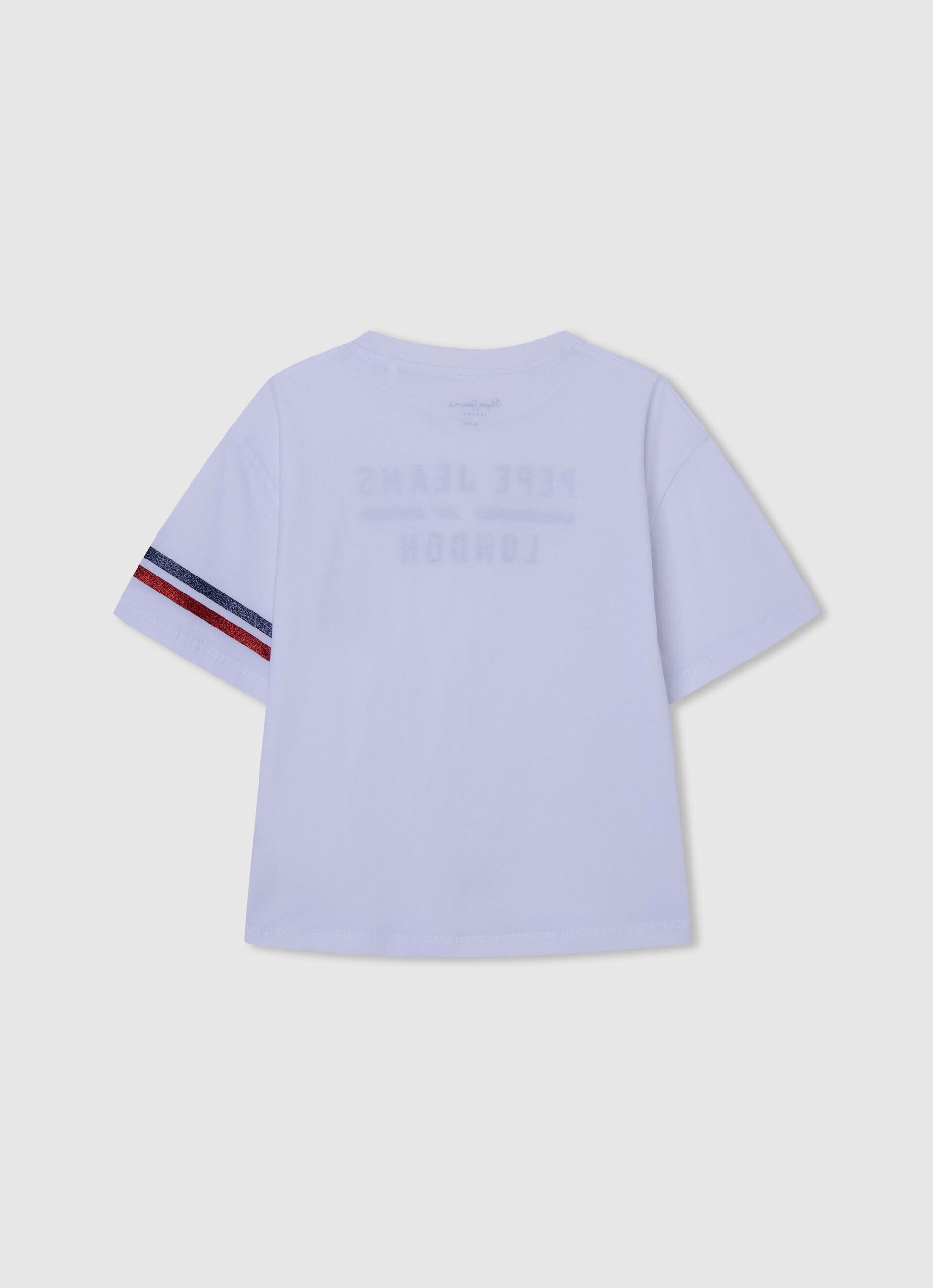 Camiseta FIT BOXY com estampa do logo - branca