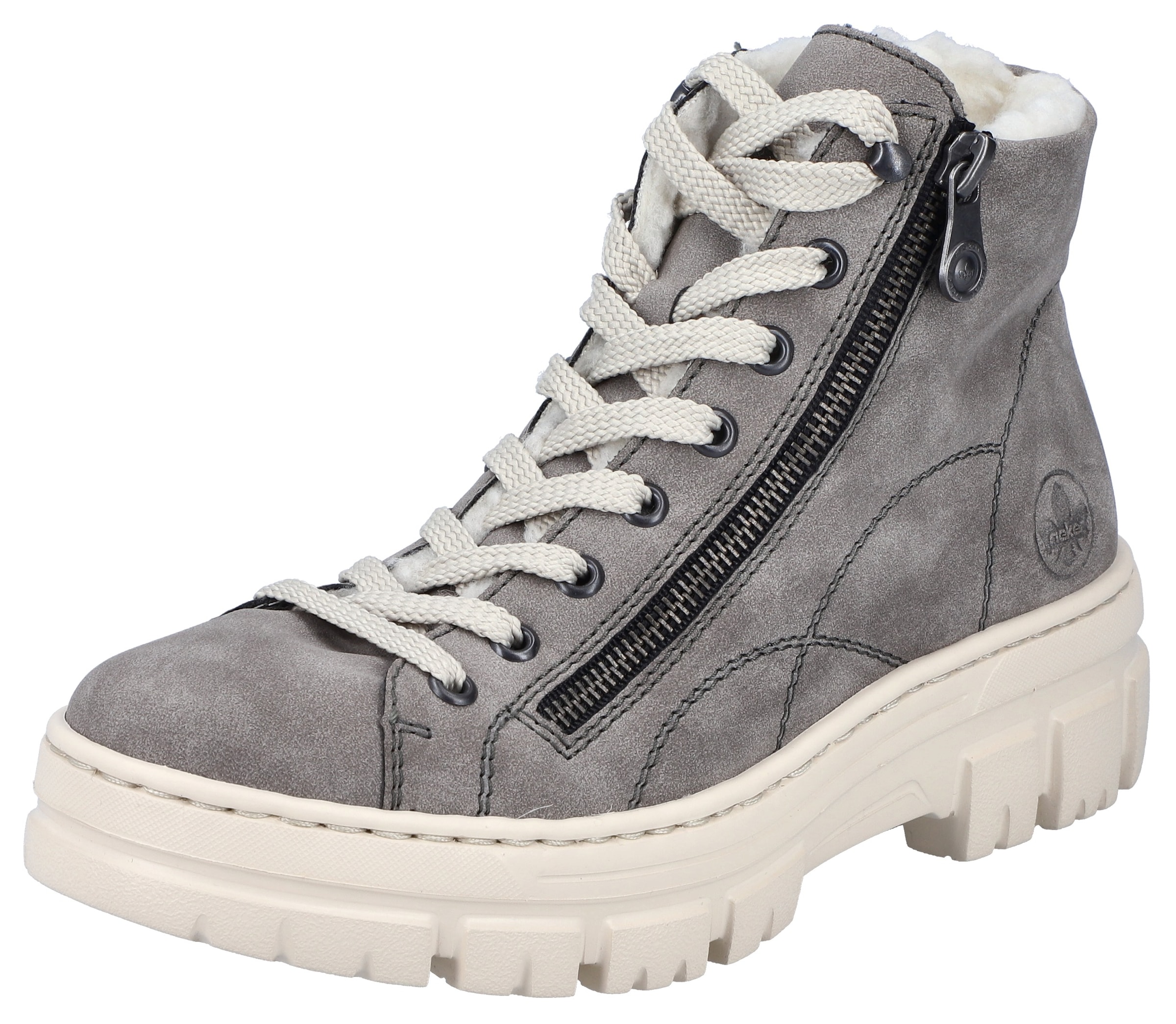 Rieker Winterboots  Plateauboots, Schnürboots mit Reissverschluss an der Aussenseite