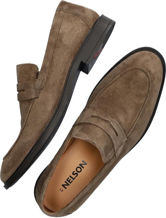 Nelson suède loafers taupe