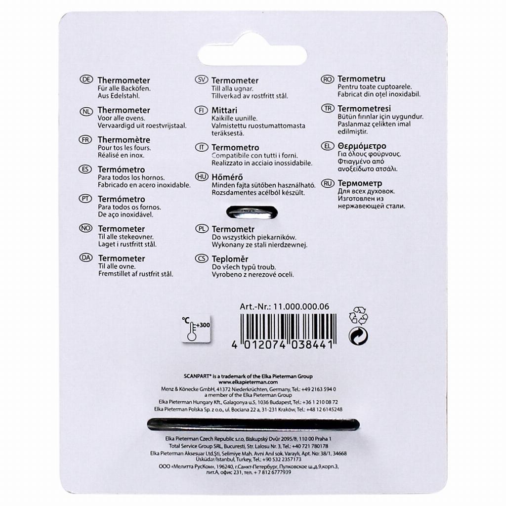 SCANPART 1100000006 ovenonderdeel & -accessoire Roestvrijstaal Thermometer