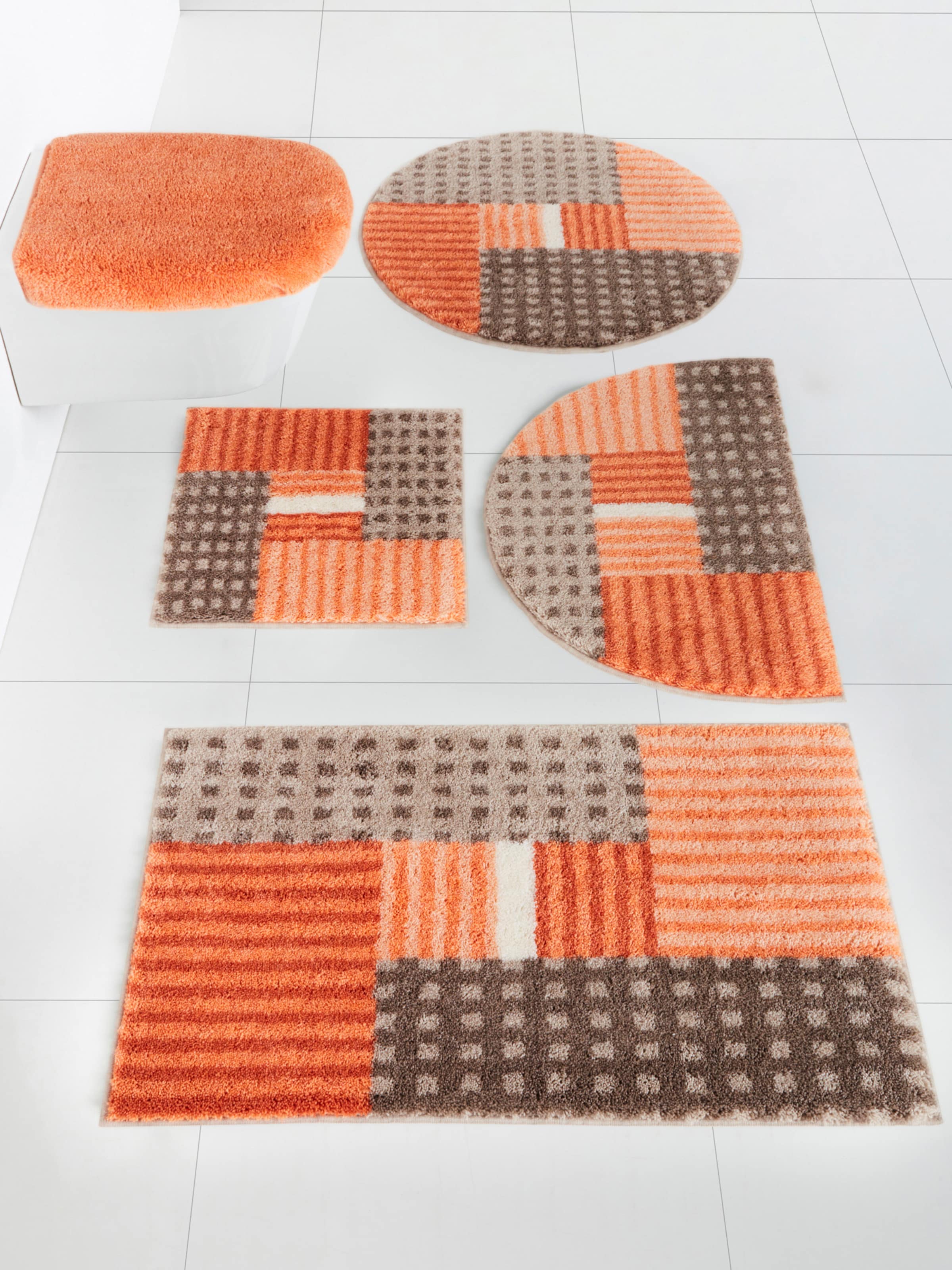 Grund Badgarnitur in orange-natur