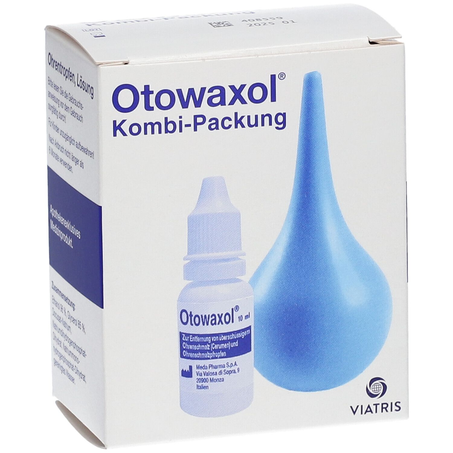 Otowaxol Kombi-Packung - Ohrenschmalzentferner zur sanften Ohrenreinigung, inkl. Ohrenspritze