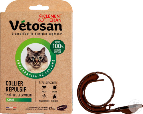 Clément Thékan Vétosan Collier Répulsif Chat 32cm Pièce 1